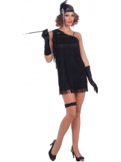 20's Black Flapper Dress - Women Costumes